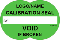 Calibration Seal  Void if Broken Label