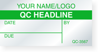 Customizable Self Debossing Calibration Label Add Name/Logo QC Headline