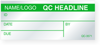 Custom Self Debossing Calibration Label  Add Name/Logo Headline