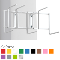 10" Sanitation Rack, Six 2" Hooks