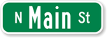 Civic Street Customized Sign with Prefix Lower Case