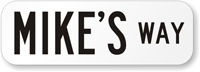 Keepsake Personalized Novelty Street Sign with Suffix