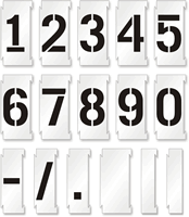 Interlocking Number Floor Stencil Set 0 9