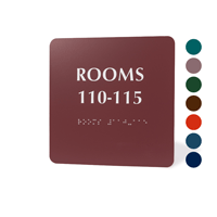 6 inch x 6 inch Custom Braille Sign