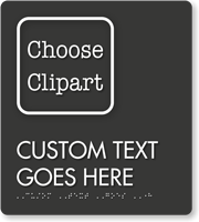 9x10 Custom Braille Sign with Clipart