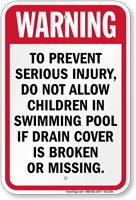 Mississippi Broken Drain Cover Pool Sign