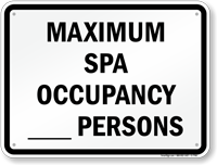 Pool Maximum Occupancy Sign for Colorado