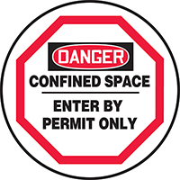 Confined Space Enter By Permit OSHA Danger