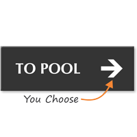 Directional Engraved To Pool Sign