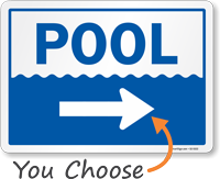Directional Pool Sign