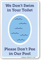Dont Pee In Pool, Funny Pool Sign