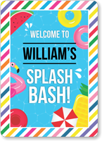 Family Name Welcome To Our Splash Bash Personalized Sign