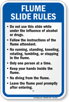 Minnesota Flume Slide Rules Sign