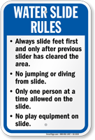 Missouri Water Slide Rules Sign
