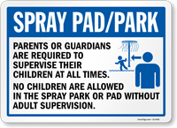 No Children Allowed In Spray Park Sign