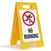No Running Floor Sign