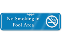 No Smoking In Pool Area ShowCase Wall Sign