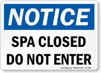 Kansas Spa Closed Do Not Enter Sign