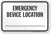 Ohio Emergency Device Location Sign