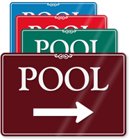 ShowCase Directional Swimming Pool Sign