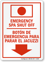 Emergency Spa Shut Off (Bilingual)