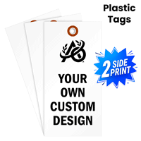 Custom Plastic Tags, 2 Side Printed