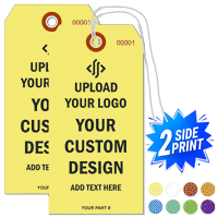 Double Sided Vertical Warehouse Tag, (4.75" x 2.375")