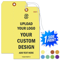 Single Sided Vertical Warehouse Tag, (7.25" x 3.625")