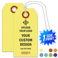 Single Sided Vertical Warehouse Tag, (3.25" x 1.625")