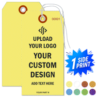 Single Sided Vertical Warehouse Tag, (4.75" x 2.375")