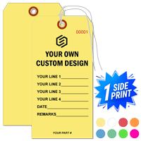 Single Sided Vertical Warehouse Tag, (6.25" x 3.125")