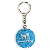 Colored Epoxy Pool Pass Key Tags, Sequentially Numbered