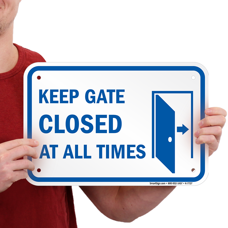 10 Length x 7 Width x 0.004 Thickness LegendNOTICE POOL AREA KEEP GATE CLOSED AND LOCKED Blue on White Accuform Signs MADM701VS Adhesive Vinyl Safety Sign 