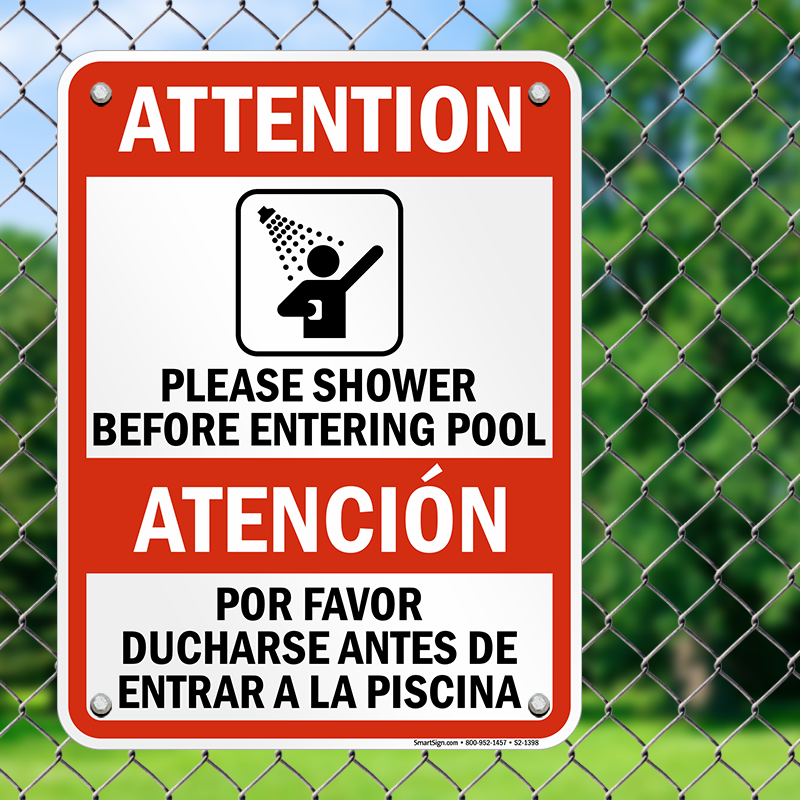 Cartello In Alluminio Retrò 'Shower Before Entering Hot Tub' Per Piscina, Doccia Esterna, Decorazione Vintage, 4 Fori Preforati, Per Interno/esterno