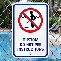 Customizable Do Not Pee Instructions Signs