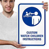 Customizable Watch Children Instructions Signs