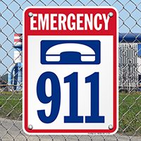 911 Pool Phone Signs