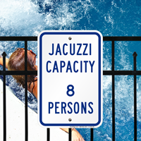 Jacuzzi Maximum Capacity Persons Signs