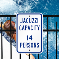 Jacuzzi Max Capacity Persons Signs