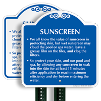 Let Sunscreen Dry Before Entering Water SignatureSign