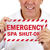 Spa Shut-Off Emergency Label