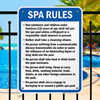 Alabama Spa Rules Sign