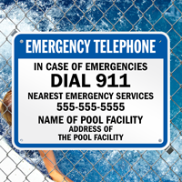 Emergency Telephone Custom Sign