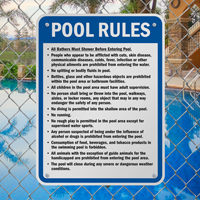 Custom Pool Rules Sign