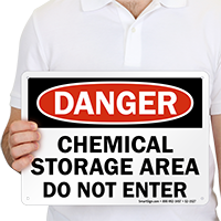 Maryland Chemical Storage Area Pool Sign