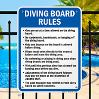 Diving Board Rules Sign
