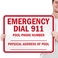 North Carolina Emergency Dial 911 Sign
