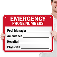 Georgia Emergency Phone Numbers Sign