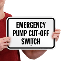 Virginia Emergency Pump Cut Off Switch Sign