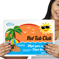 Hot Tub Club Sign
